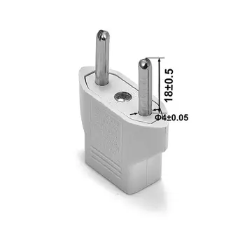 

500pcs EU Power Plug Adapter Converter Japan American Chian To Euro European Travel Plug 4.0mm 2pin AC Electrica Plug Socket
