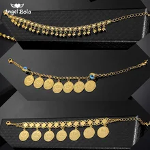 Турецкий браслет с голубыми глазами золотого цвета, никогда не выцветший синий кристалл сглаза, браслеты с амулетами для женщин, мусульманские украшения