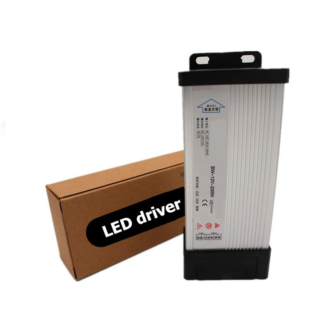 

hot sale 200W Lighting Transformers DC 12V Power Supply Adapter 16A LED Driver LED Strip Lab IP33 waterproof Led driver
