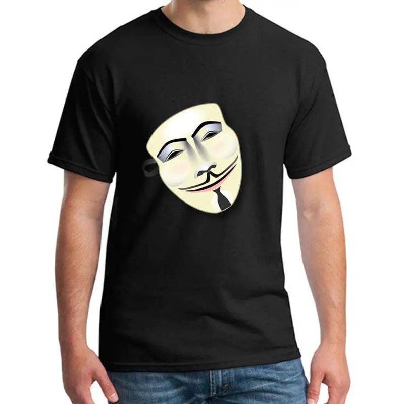 

New Style Anonymous Mask t shirt loose size 5xl Formal Novelty Hipster men tee t shirts O Neck HipHop Tops