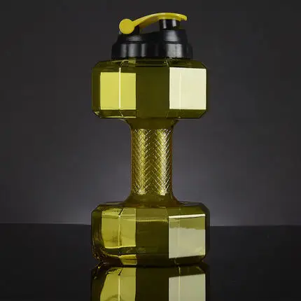 2.2L большие бутылки для воды, большой емкости, электрический чайник для гантелей, для занятий спортом, фитнес-зал, для кемпинга, 5 цветов - Цвет: Yellow