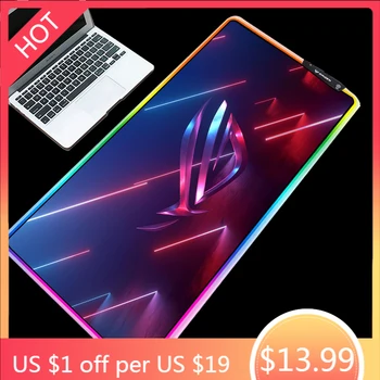 

Yuzuoan Colorful Republic of Gamers Game RGB Mouse Pad LED Backlit Keyboard Pad Game Player Essential