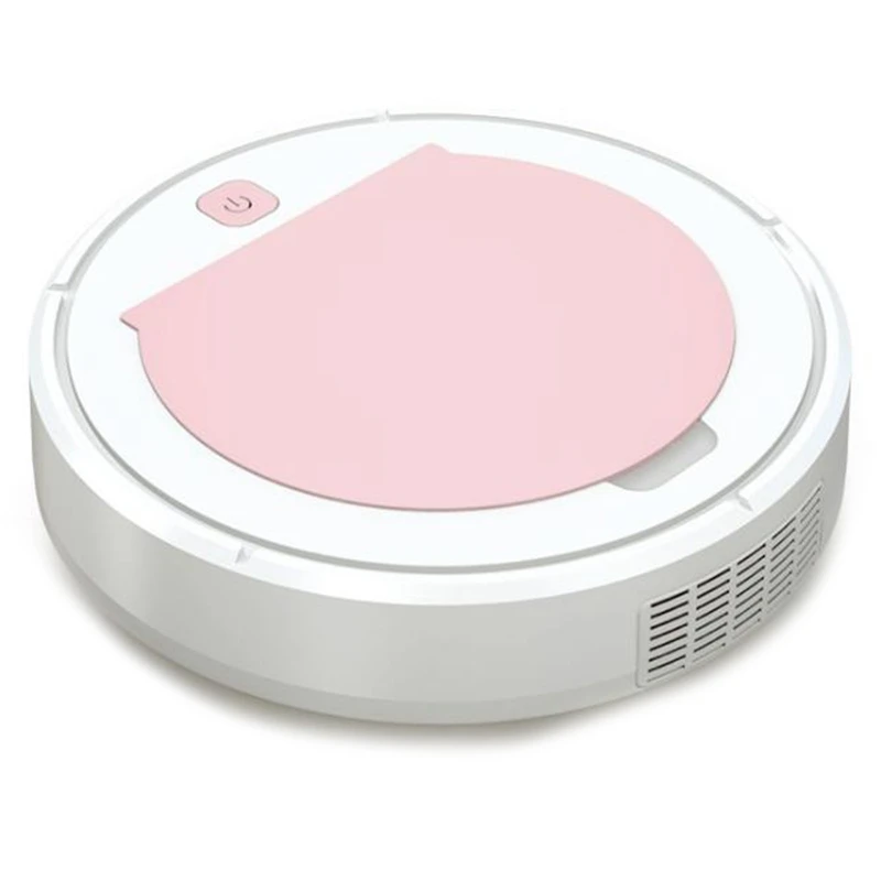 Pink Робот-пылесос F902-подходит для шерсти домашних животных, Ковров, жесткого пола, запуска одной кнопкой, автоматического предотвращения препятствий, низкий уровень шума - Цвет: Pink
