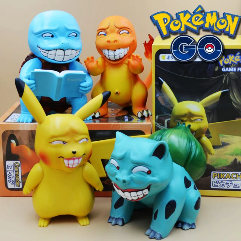 Takara Tomy аниме статуя из смолы несчастый смешной Пикачу; Чаризард фигурка Dreamlike игрушечный Покемон подарки для детей