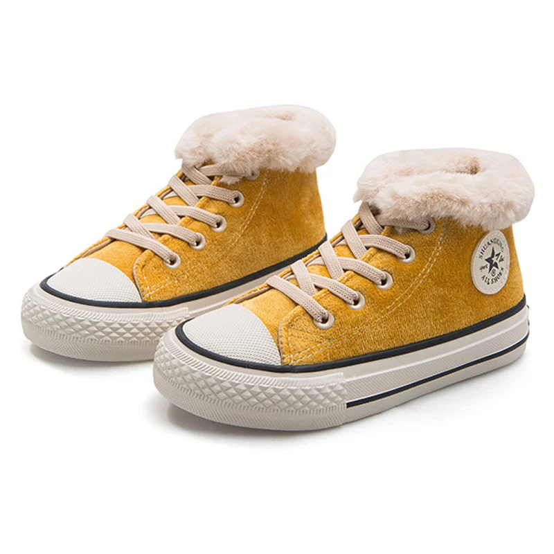 Детские кроссовки с хлопковой подкладкой Новинка 2020 года Зимние Замшевые