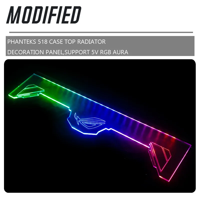 Phanteks 518 чехол радиатора верхней части акриловой панели 5v дргб ROG украшения на заказ Поддержка синхронизации Мб