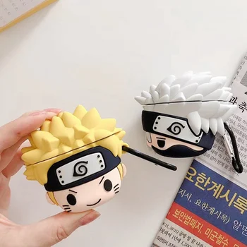 

Silicone Case For AirPod 1 2 Case Anime NARUTO Uzumaki Naruto Cute Earphone Cases For Apple Airpods Protect Cover with Hook