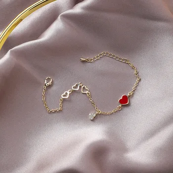 

Simple Romantic Love Summer Small Red Bracelets INS Daren Xian Qi GIRL'S Vigorous Bracelet Hipster Korean-style Bracelet
