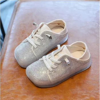 

Autumn New Girls Sports Shoes Low-top Casual Shoes Fashion Sequin Print Children's Shoes Soft Bottom Non-slip Canvas