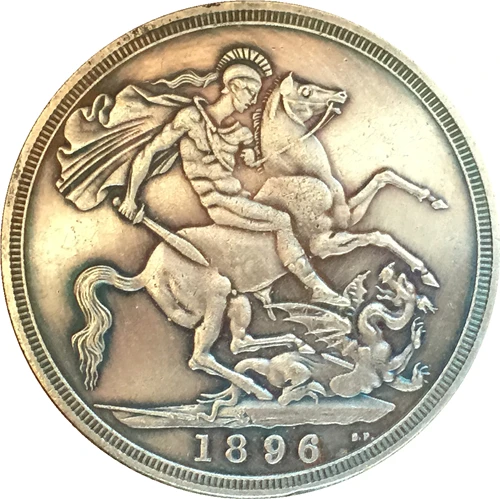 Великобритания 1896 1 Корона-Виктория 3 Портретные копии монет