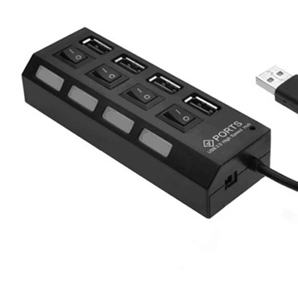 USB4 порт 2 сплиттер с Переключатель концентратор с 4 дырочками независимый переключатель ступицы USB2.0 концентратор Многофункциональный