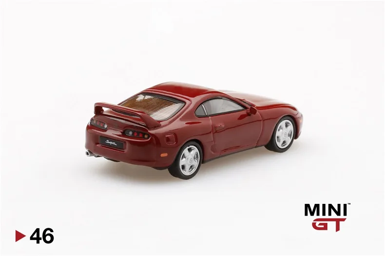 Мини GT 1: 64 Тойота Супра(JZA80) супер красный литой модельный автомобиль