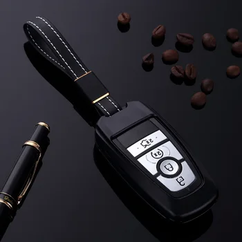 

Car Aluminium Alloy Key Holder Key Fob Cover Case Shell Chain Key Protection for Ford ESCORT Ecospor Exploror Mondeo