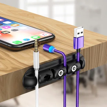 

Cable Organizer Magnetic Cable Plug Case USB Cable Winder Magnet Charger Plugs Micro USB Type C Connector Storage Box Case