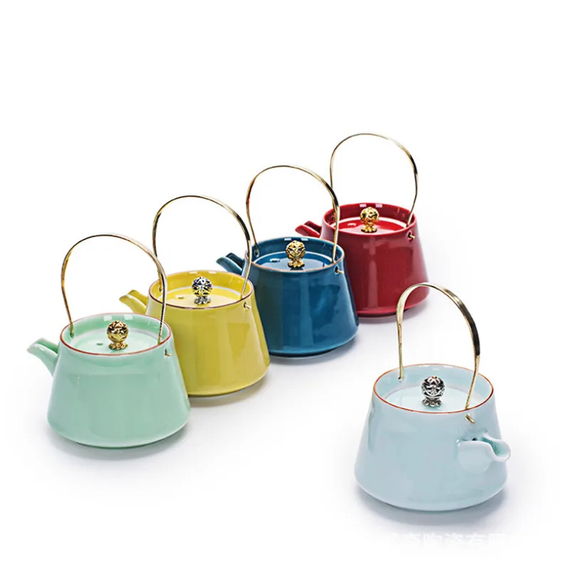 Японский стиль керамический чайный горшок фарфор домашний цветочный чайник