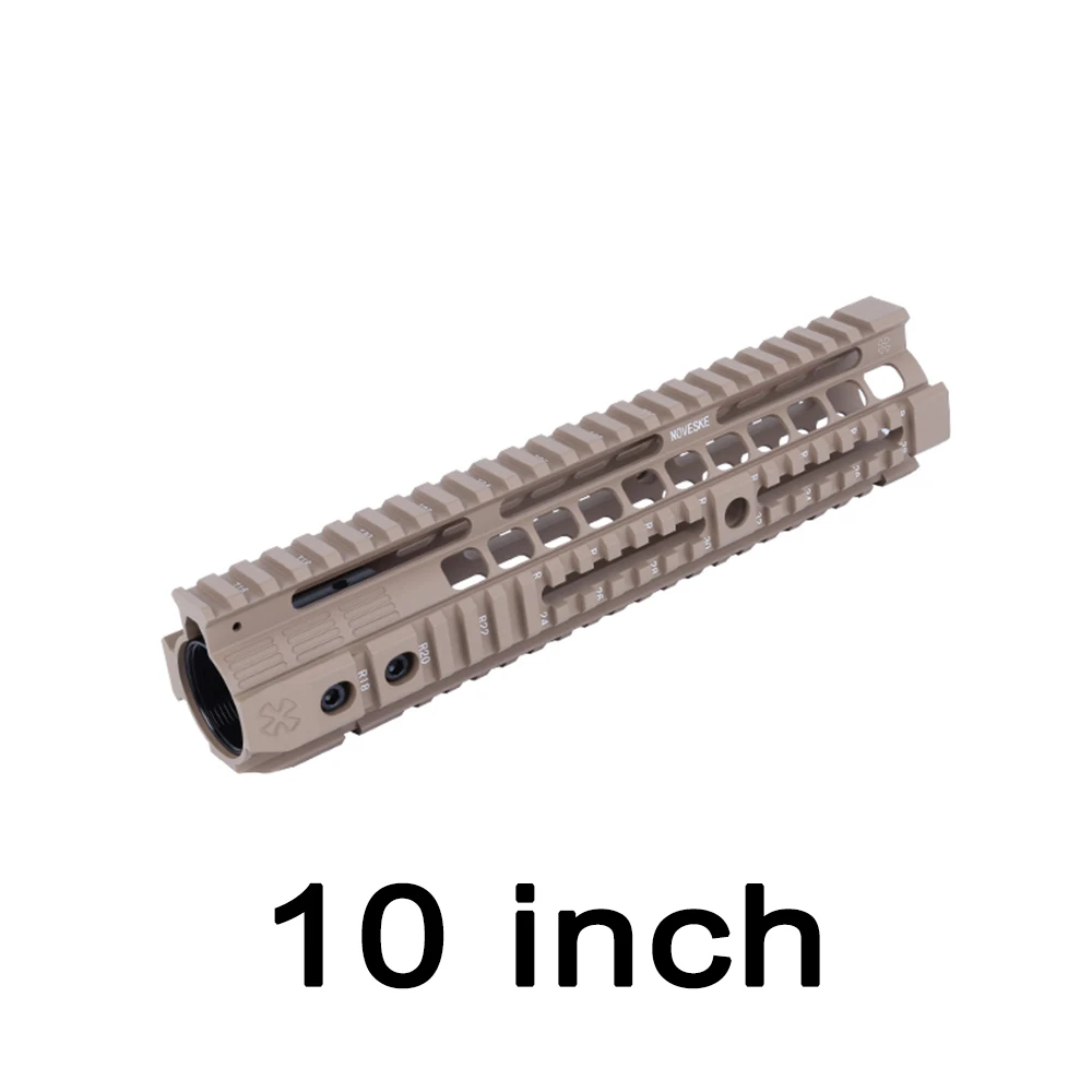 10 inch Sand CNC алюминиевая рельсовая система " 7" 1" 12" Keymod M-LOK Handguard для тактических AEG Airsoft пневматические пистолеты гелевые бластеры Пейнтбольные аксессуары - Цвет: 10 inch Sand