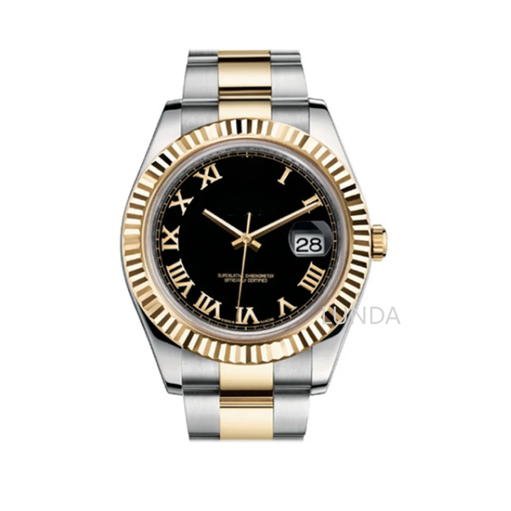 

Date Automatic Watch Rollexed Top Luxury Oyster Men's Watch Movement Support Custom Self Winding Mens noob factory RolexableÂ