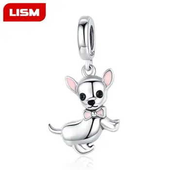 

Authentic 925 Sterling Silver Chihuahua Dog Charm Fit Original Bracelet DIY Beads Necklace Pendant Jewelry Making