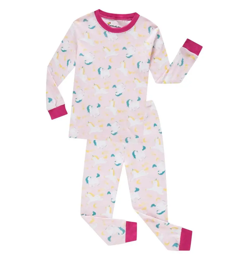 pajamas for kid girl Autumn Children's Clothing Sets Sleepwear Clothes Kids Unicorn Collection Pajamas Set Baby Boys Girls Pijamas Cartoon Home Wear classic children's nightgown