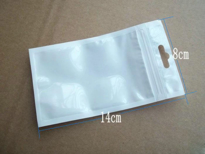 8*14cm Retail Plastic Packaging Bag for Cell Mobile Phone Case Earphone Wall Charger Package Pouch For USB Charging Data Cable | Мобильные