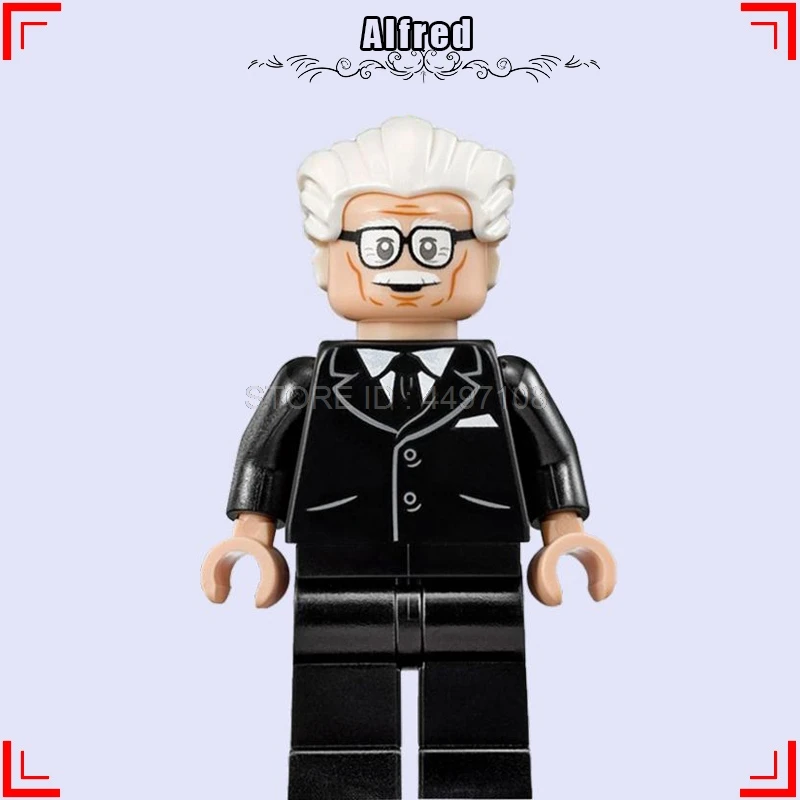 Alfred Альфред Пенниуорт DC Бэтмен фильм Темный рыцарь Готэм-Сити Брюс Уэйн рисунок набор игрушек Супермена строительные блоки Marvel - Цвет: Alfred