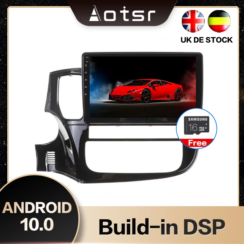AOTSR 10,1 дюймов Android 10,0 gps навигатор автомобильный стерео плеер для mitsubiish Outlander2014- мультимедийный плеер DSP CarPlay