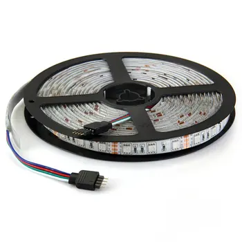 

5M RGB 5050 Waterproof LED Strip light SMD 24/48 Key Remote 12V US Power Full Kit practical portable light