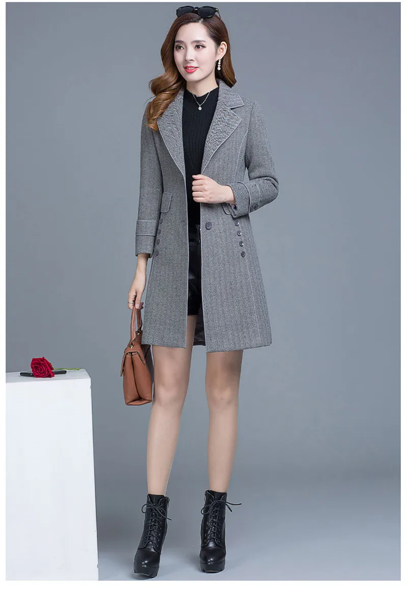 Manteau en laine pour femmes, nouvelle collection automne-hiver 2021, manteau à la mode pour femmes d'âge moyen, veste en laine pour mères, manteaux de base, costume col A Manteau en laine pour femmes, nouvelle collection automne-hiver 2021, manteau à la mode pour femmes d'âge moyen, veste en laine pour mères, manteaux de base, costume col A