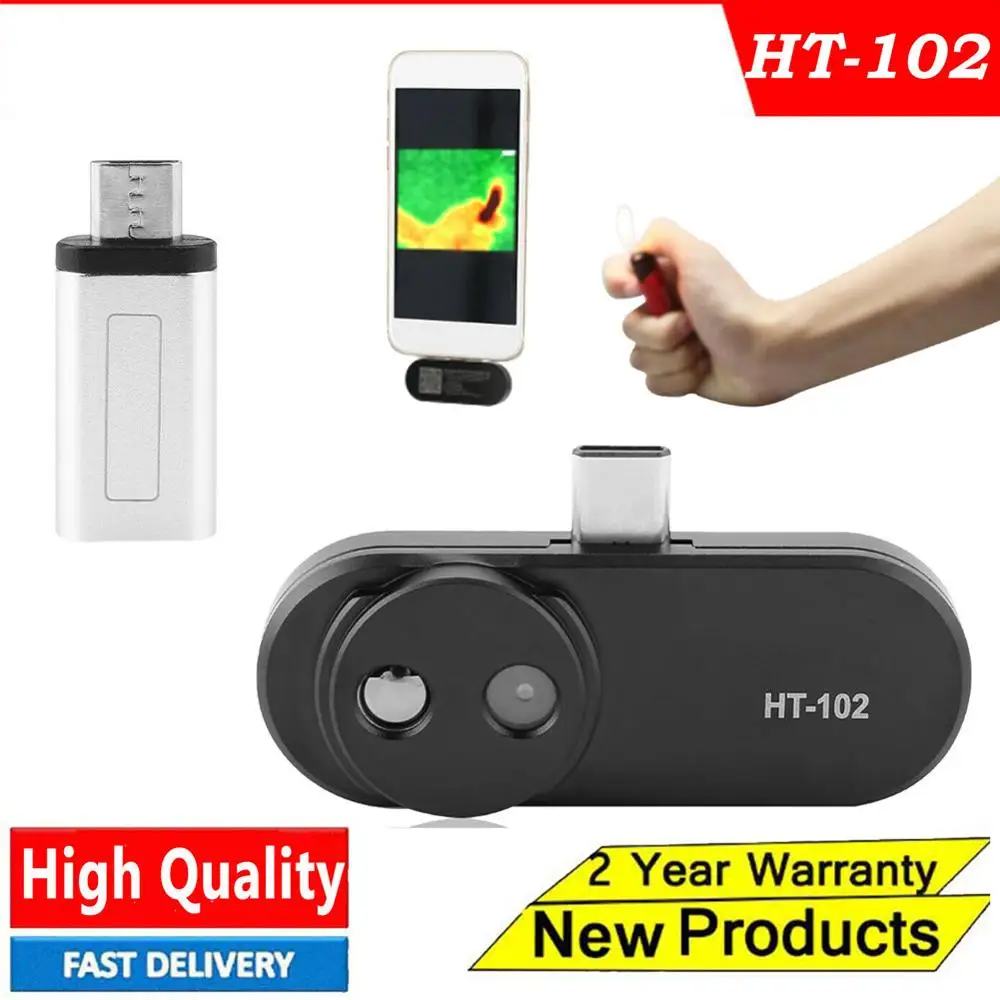 HT-102 Thermometer Multifunction Meter Handheld temperature Detection Phone Infrared Black High Thermal Imager for Android