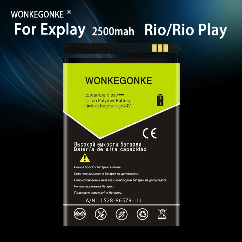 WONKEGONKE батарея для Explay Rio/Rio play батареи мобильного телефона|Перезаряжаемые