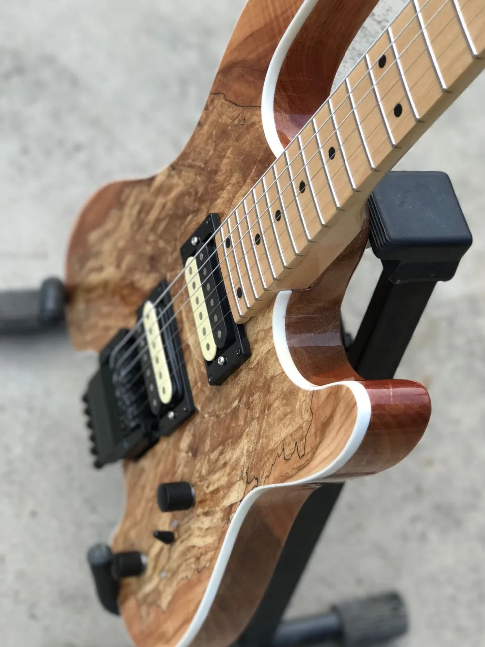 custom handwork 6 Strings Electric Guitar. Maple fingerboard Natural wood color guitarra.support customization gitaar.299 (2)