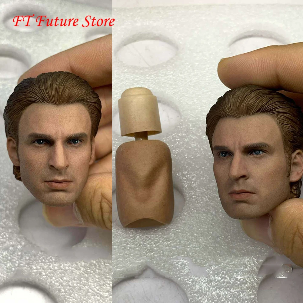 Captain America 1//12 Head Carving Sculpt Model Male Figure for 6/" Action Body