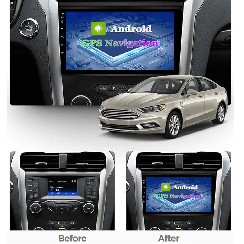 Автомагнитола мультимедийный GPS Видео плеер для Ford Mondeo 13 17 автомобильный