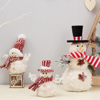 

Christmas Snowman Doll Figurines Resin Creative Home Decoration Accessories Christmas Tree Decorations For Home Christmas Gift