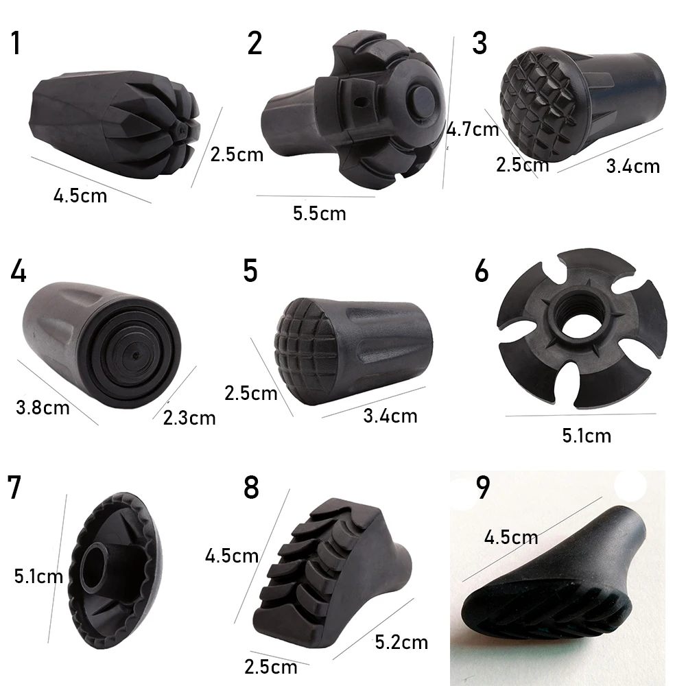 Pole Replacement Tips Nordic Walking Poles Trek Pole Protectors Telescopic Alpenstock Walking Stick Hiking Accessory Trekking Pole Walking Stick Trekking Poles Trekking Pole Tip Protectors 1PC