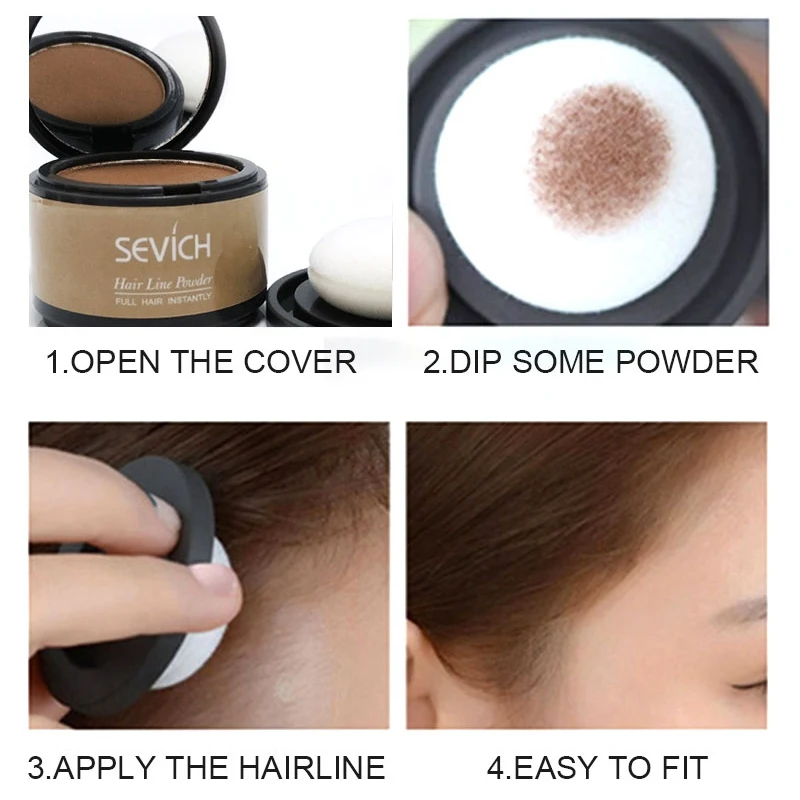 Sevich Hair Volume Set Useful Increases 4g Rotating Hair Volume Powder Spray Styling 4g Hairline powder Coverage root