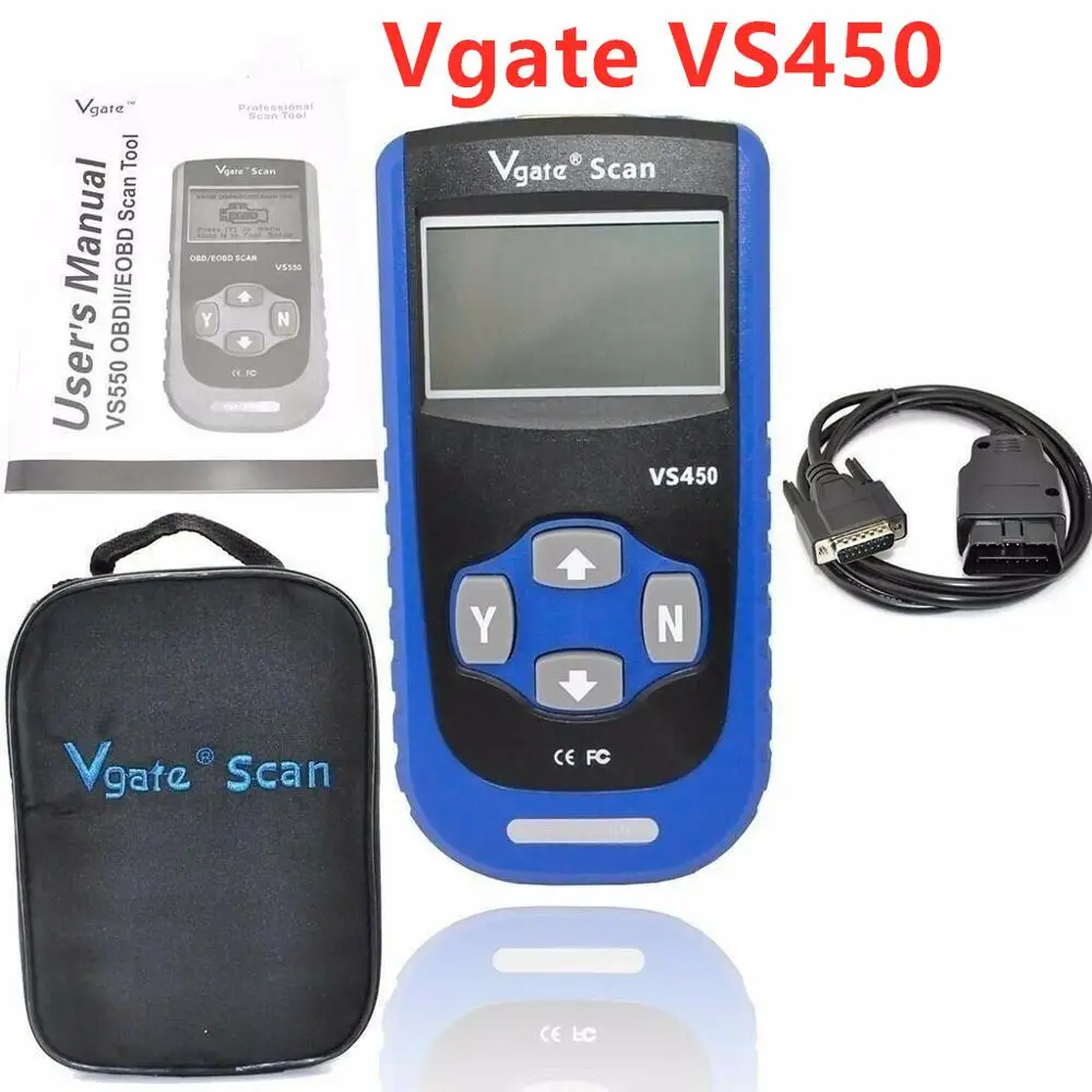 Vgate VS450 vag CAN обсидиан инструмент считыватель кода Com сброс подушка безопасности; ABS для VS 450 автомобилей OBD2 сканер для vag OBDII