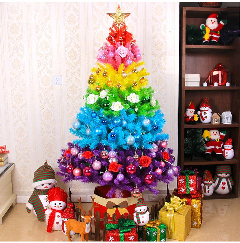 Árbol de Navidad de Color arcoíris, decoración creativa para el hogar, sala  de estar, 60cm, novedad de 2022|Árboles| - AliExpress