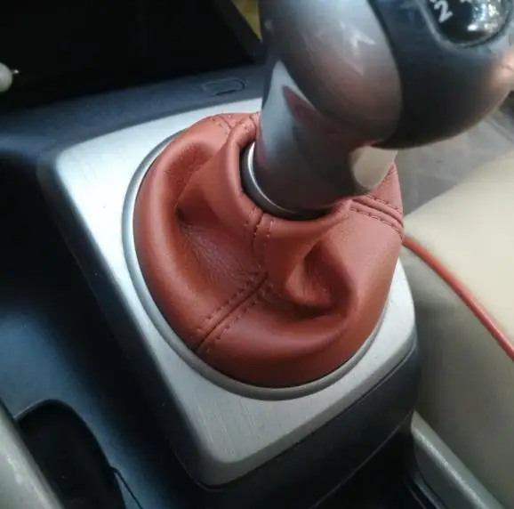 Для Honda Civic 8 поколения(2004-2009) M/T механическая коробка передач из микрофибры кожа Пыленепроницаемая коробка передач кожаный чехол - Название цвета: Коричневый