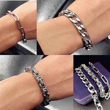 

30 Pcs/lot top quality fashion mix color men stainless steel bracelet wholesale 1031-16