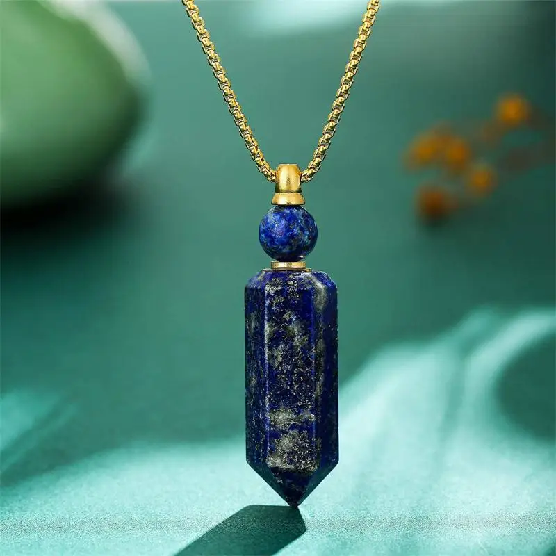 1PC Natural Gems stone Necklace Cremation Jewery Memorial Jewelry Urn