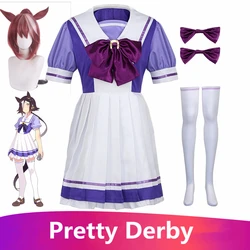 Anime Uma Musume Pretty Derby Cosplay Costume Toukai Teiou School Uniform Gold Ship Special Week Cosplay Lolita Sailor Dress