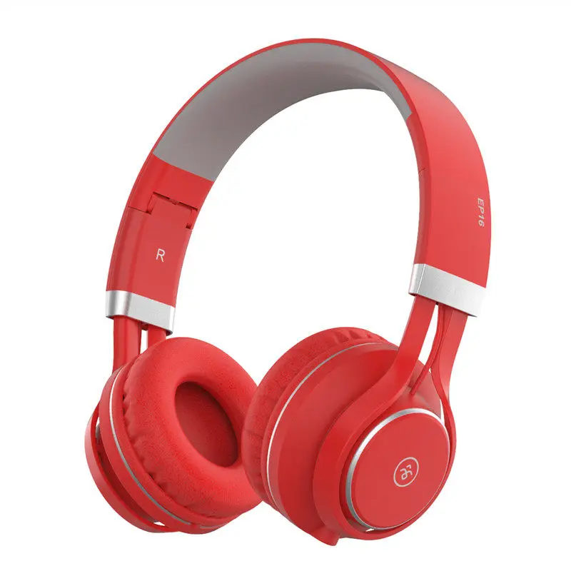 China Red no box Красочные игровая гарнитура EP16S 3,5 мм проводной повязка fone de ouvido складной стерео бас гарнитуры геймера для офиса музыкальные наушники - Цвет: China Red no box