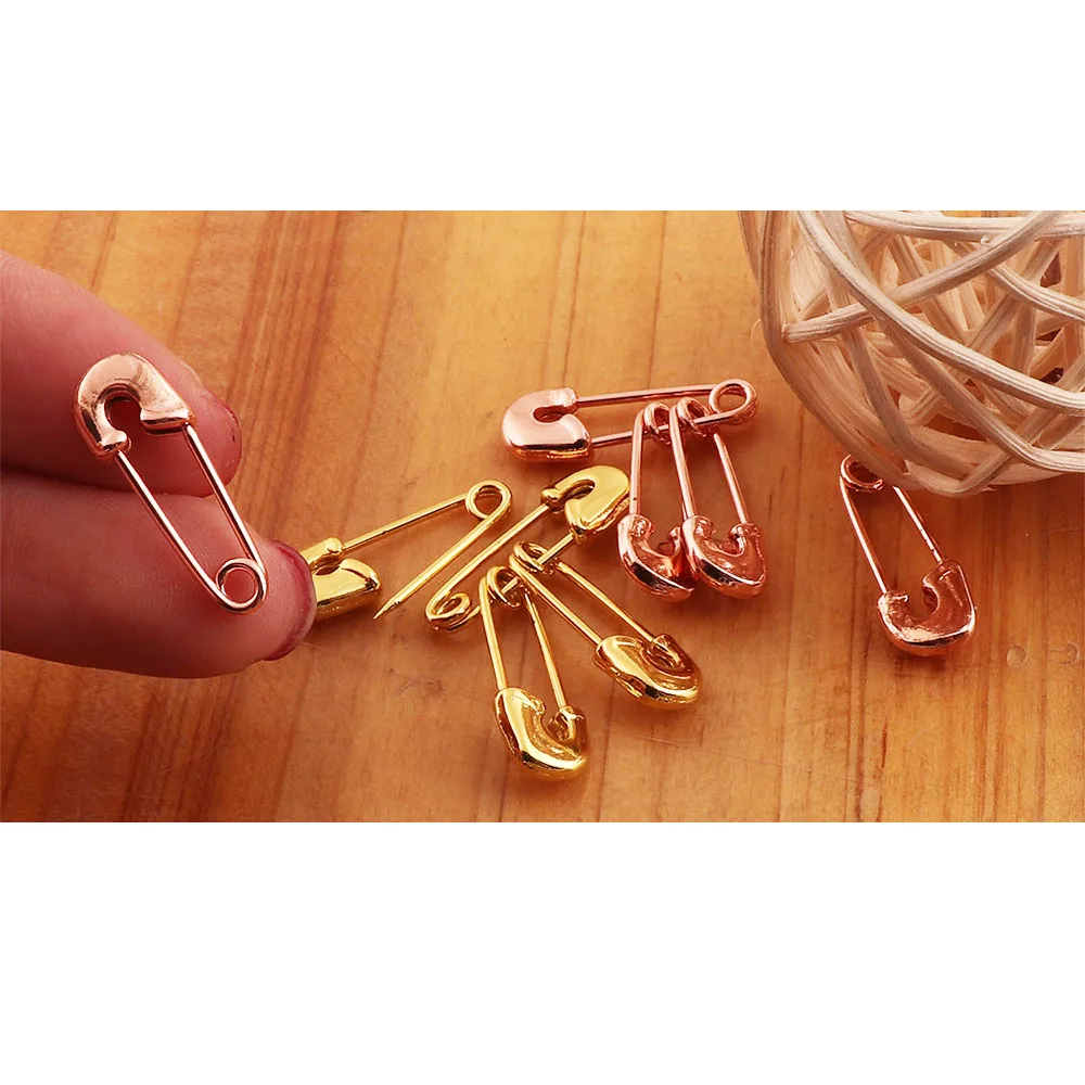 Large Craft Safety Pins Gold/Rose Gold Plated Safety Pin Brooch Stitch  Markers,Metal Safety Pins Loops Charms Jewelry-4(10cm) - AliExpress