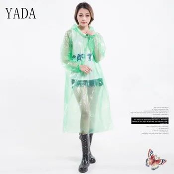 

2020 High Quality Fashion PE Adult Transparent Raincoat Hiking Travel Waterproof Hooded Rain Coat Poncho Clear Rainwear RC200004