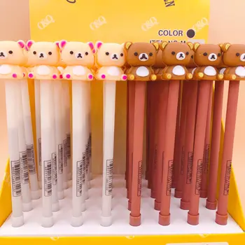 

40pcs/lot creative cute cartoon bear doll gel pen water ink rollerball pen sign pen office school supplies students gift