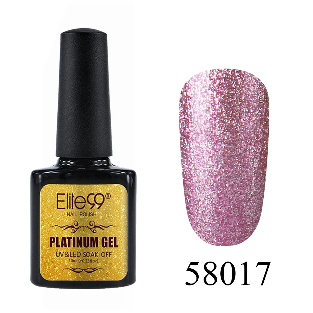Elite99 гибридные Лаки гель лак для ногтей набор 10 mlgliting Platinum Painting Nails Art Poly UV Gellak Топ базовый праймер для маникюра - Цвет: 58017