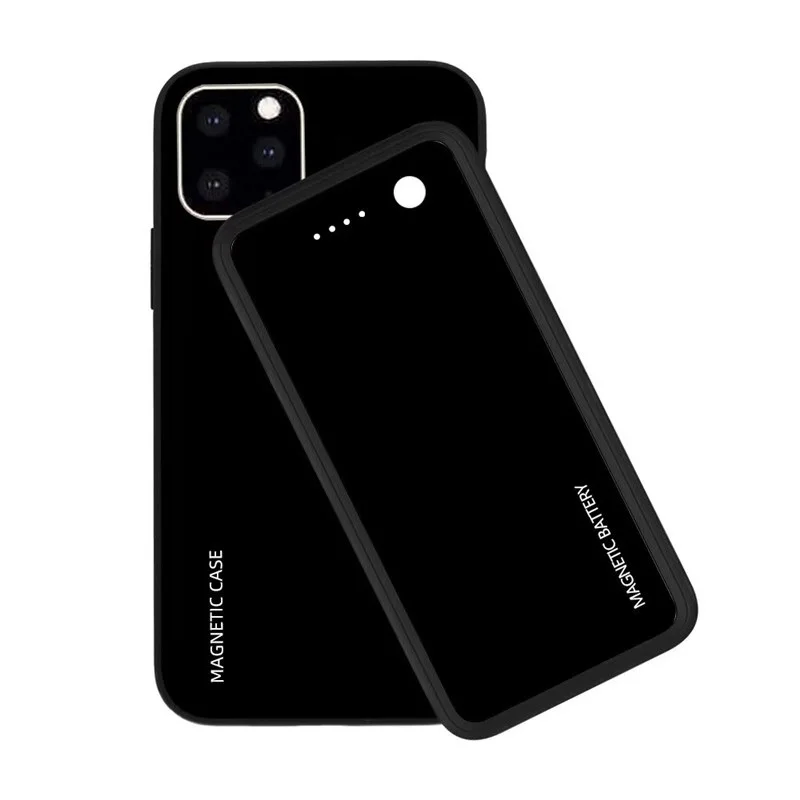 Чехол для аккумулятора для iphone 11 Pro Max магнитное Беспроводное зарядное устройство чехол для iphone 11 2 в 1 Внешний чехол для аккумулятора