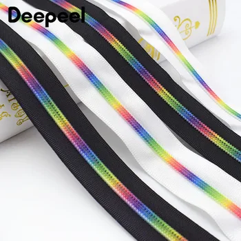 

Deepeel 2M/5M/10M 5# Nylon Colored Tooth Zippers Black White Cloth Code Loading Zipper DIY Home Textile Bag Sewing Accessories