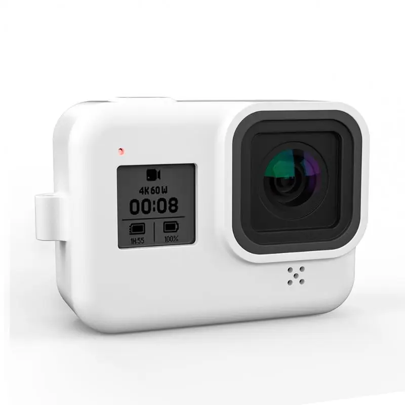 Силиконовый защитный чехол Корпус оболочка с ремешком для камеры gopro Hero 8